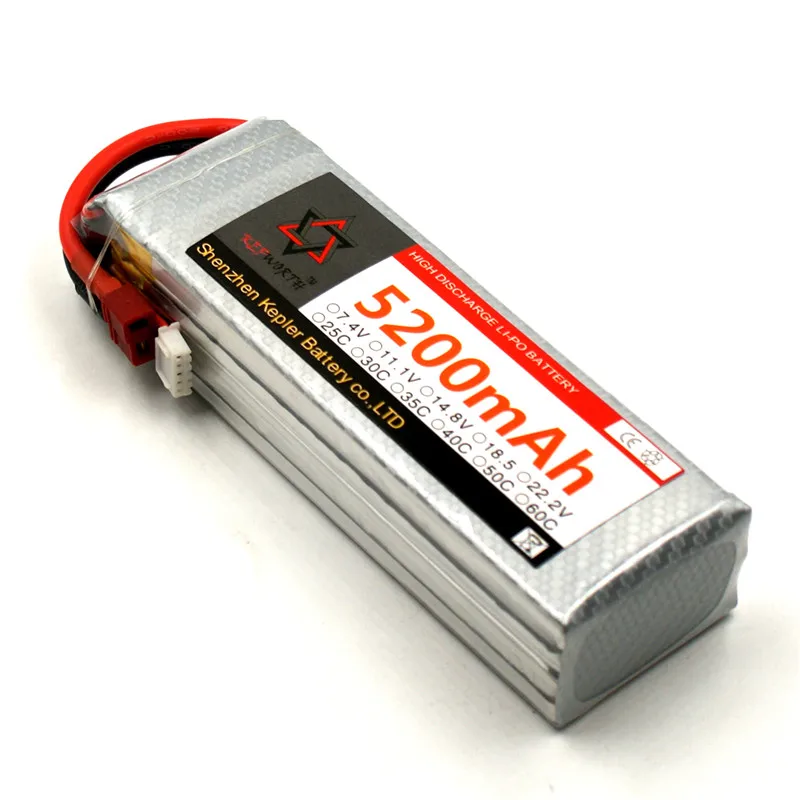 RC Lipo Battery 4S 14.8V 5200mAh 25C 35C 60C Li-Polymer Battery For RC Car Plane Boat Helicopter Truck Tank
RC Lipo Battery 4S 14.8V 5200mAh 25C 35C 60C Li-Polymer Battery For RC Car Plane Boat Helicopter Truck Tank