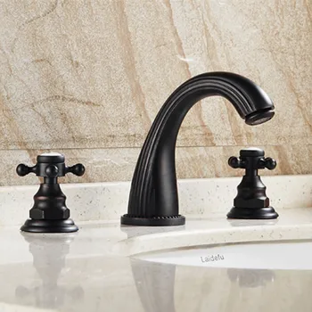 Free shipping 3pcs black basin sink faucet with dual handle bronze bathroom basin mixer tap and 3 hole black basin water faucet
Free shipping 3pcs black basin sink faucet with dual handle bronze bathroom basin mixer tap and 3 hole black basin water faucet