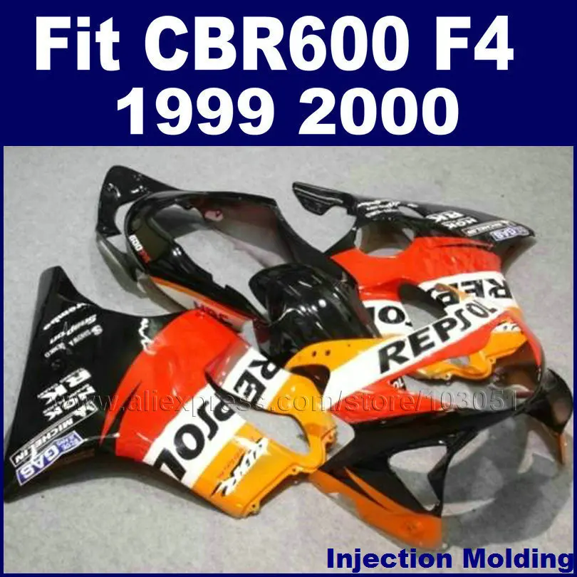 Custom Motorcycle Injection fairing kits for HONDA 1999 2000 CBR600F4 CBR600 F4 CBR 99 00 600 F4 orange repsol body fairngs kit
Custom Motorcycle Injection fairing kits for HONDA 1999 2000 CBR600F4 CBR600 F4 CBR 99 00 600 F4 orange repsol body fairngs kit