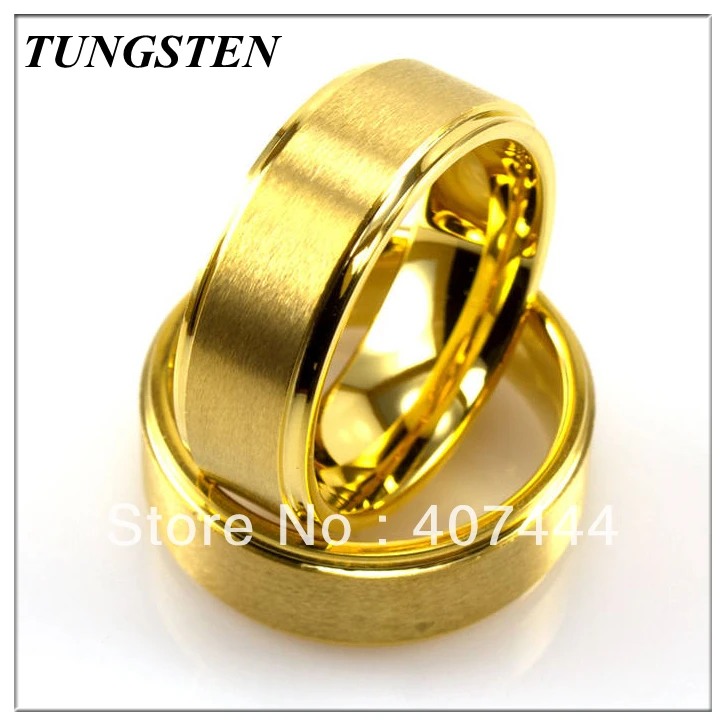 YGK 10 pieces /lot 8MM Matte Center Tungsten Golden Color Ring with Stepped Edges Ring For Wedding
YGK 10 pieces /lot 8MM Matte Center Tungsten Golden Color Ring with Stepped Edges Ring For Wedding
