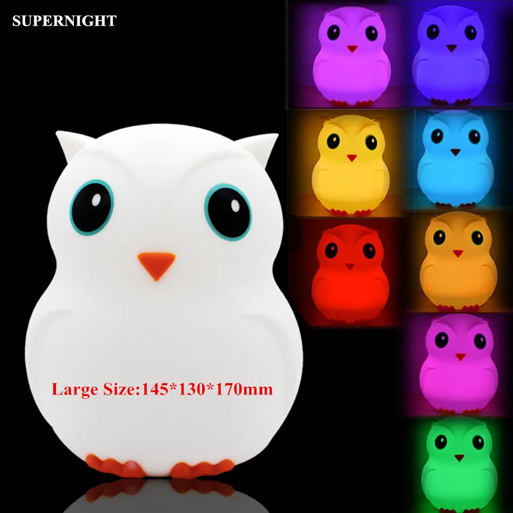 Bird Penguin Owl LED Night Light Touch Sensor 9 Colors Cartoon Silicone Animal Bedroom Bedside Lamp for Children Kids Baby Gift
Bird Penguin Owl LED Night Light Touch Sensor 9 Colors Cartoon Silicone Animal Bedroom Bedside Lamp for Children Kids Baby Gift