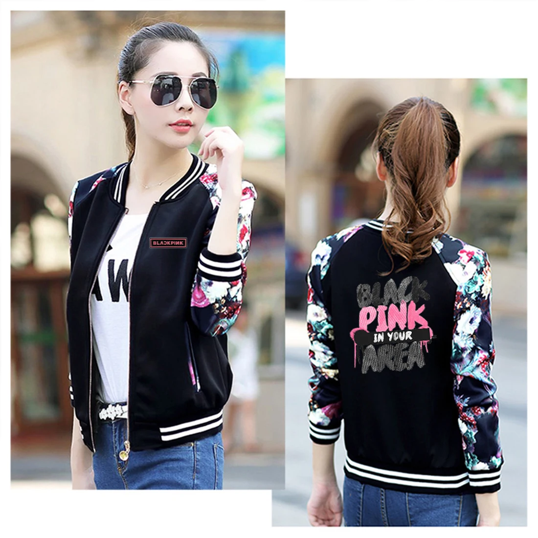New Baseball Jacket Black Pink KPOP Blackpink In Your Area Hoodie Women Long Sleeve Jacket Coats with Light Stick Pins Badge
New Baseball Jacket Black Pink KPOP Blackpink In Your Area Hoodie Women Long Sleeve Jacket Coats with Light Stick Pins Badge
