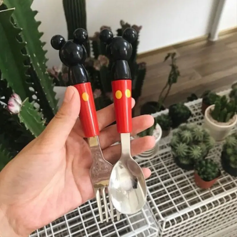 1 Portable Stereo Mickey Head Stainless Steel Fork Spoon with Baby Boxed Set for Tableware Consisting Training Fork Spoon Set HA
1 Portable Stereo Mickey Head Stainless Steel Fork Spoon with Baby Boxed Set for Tableware Consisting Training Fork Spoon Set HA