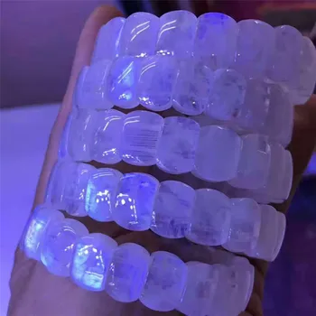 Genuine Natural Blue Light Moonstone Labradorite Gems Rectangle Bead Crystal Stretch Bracelets Bangles Women Female 13*7mm
Genuine Natural Blue Light Moonstone Labradorite Gems Rectangle Bead Crystal Stretch Bracelets Bangles Women Female 13*7mm