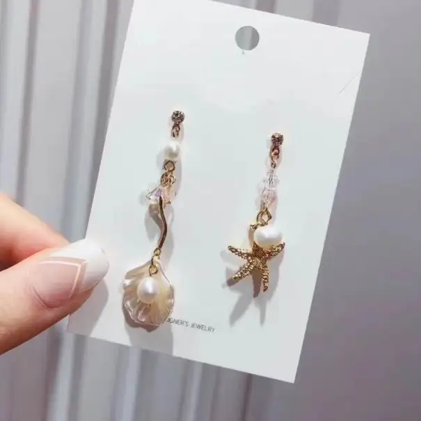 2019 Trendy Vintage Lovely Starfish Acrylic Shell Asymmetric Earrings For Women Beach Holiday Jewelry Iimitation Pearl Brincos
2019 Trendy Vintage Lovely Starfish Acrylic Shell Asymmetric Earrings For Women Beach Holiday Jewelry Iimitation Pearl Brincos