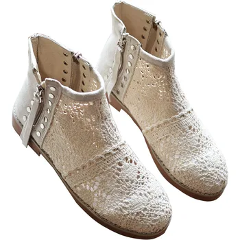 Nice Girl Retro Literary Style Lace Hollow Low-Heeled Flat Booties Summer Rivets Fashion Wild Martin Boots Women Flat Sandals
Nice Girl Retro Literary Style Lace Hollow Low-Heeled Flat Booties Summer Rivets Fashion Wild Martin Boots Women Flat Sandals