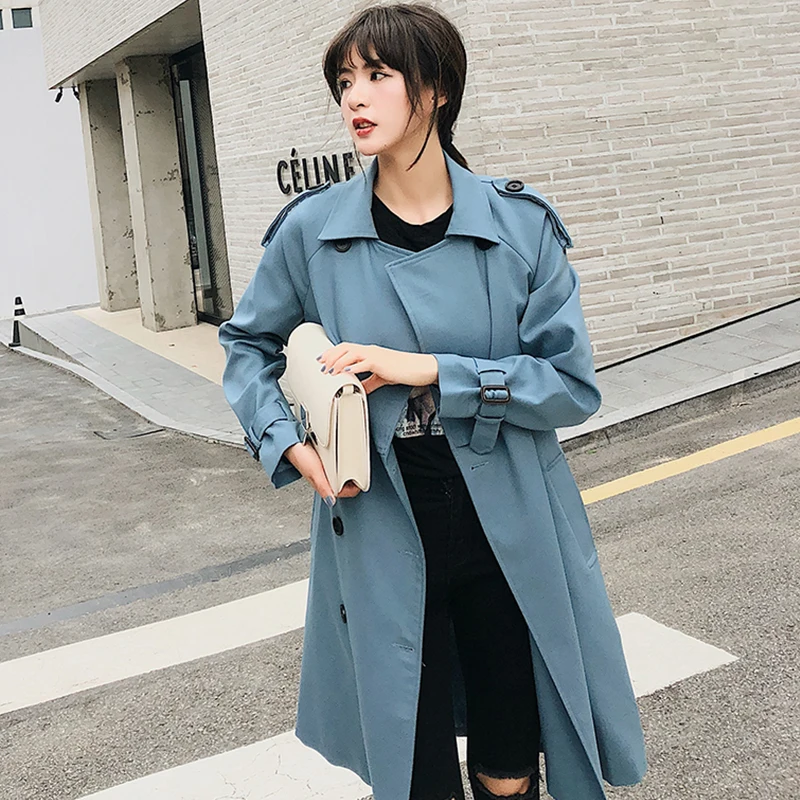 FMFSSOM Spring Autumn Women Trench Coat Long Warm Female Outerwear Turn-down Collar Casual OL Solid Trench Coat
FMFSSOM Spring Autumn Women Trench Coat Long Warm Female Outerwear Turn-down Collar Casual OL Solid Trench Coat