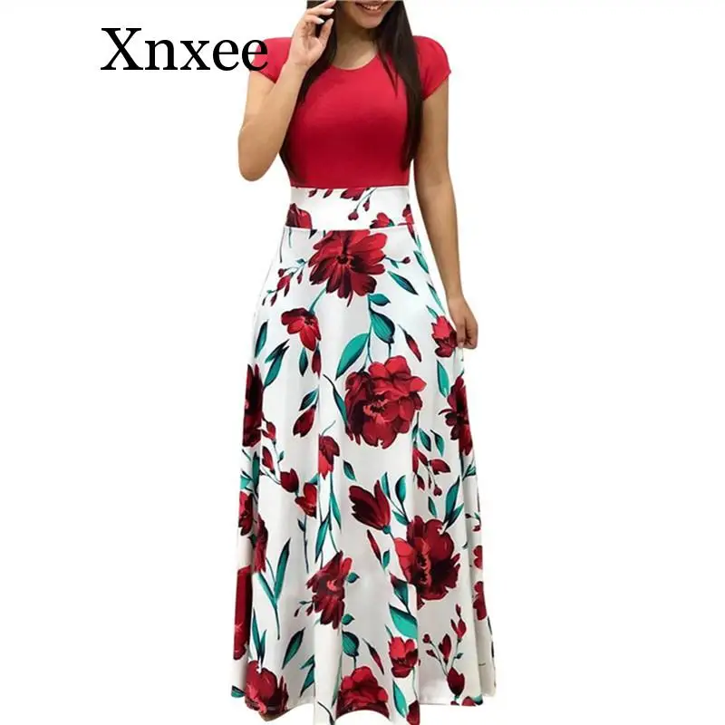 Vintage Floral Print Patchwork Long Dress Women 2019 Casual Short Sleeve Party Dress Elegant O Neck Ladies Maxi Dress Sundr
Vintage Floral Print Patchwork Long Dress Women 2019 Casual Short Sleeve Party Dress Elegant O Neck Ladies Maxi Dress Sundr