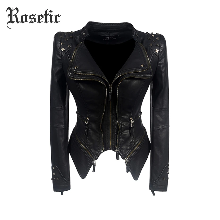 Rosetic Jacket Women Faux Leather PU Jacket Winter Autumn Black Motorcycle Jacket Outerwear Gothic Faux leather Coats Chaqueta
Rosetic Jacket Women Faux Leather PU Jacket Winter Autumn Black Motorcycle Jacket Outerwear Gothic Faux leather Coats Chaqueta