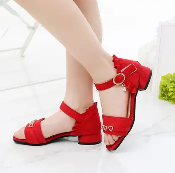 Kids Shoes Summer 2019 New Fashion Girl Rhinestone Love Ruffle Hhigh-heeled Princess Shoes Children Sandals Non-slip Roman Shoes
Kids Shoes Summer 2019 New Fashion Girl Rhinestone Love Ruffle Hhigh-heeled Princess Shoes Children Sandals Non-slip Roman Shoes