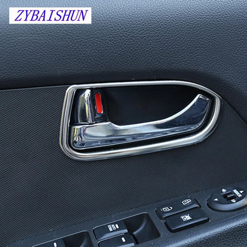 4 шт. интерьер автомобиля ABS дверная ручка отделка рамка хромированная подходит
