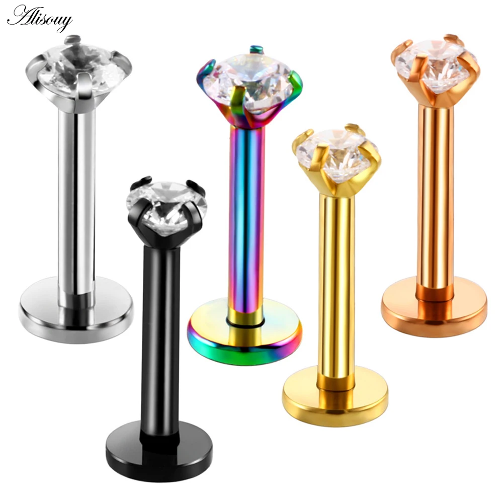 Alisouy 1pcs 16G 6/8mm Round Clear Stone Nose Piercing Labret Ear Helix Lip Piercing Flat Nose Ring Cartilage Tragus Piercing
Alisouy 1pcs 16G 6/8mm Round Clear Stone Nose Piercing Labret Ear Helix Lip Piercing Flat Nose Ring Cartilage Tragus Piercing