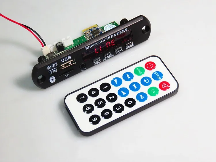 12 v Bluetooth MP3 decoder board WAV + WMA double decoding nondestructive player USB/U disk TF card reader function
12 v Bluetooth MP3 decoder board WAV + WMA double decoding nondestructive player USB/U disk TF card reader function
