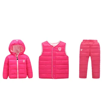 3pcs/set Children Girls Clothes Sets Winter Light Down Cotton-Padded Coat Pants Vest Clothing Suits Infant Warm Suits For Kids
3pcs/set Children Girls Clothes Sets Winter Light Down Cotton-Padded Coat Pants Vest Clothing Suits Infant Warm Suits For Kids