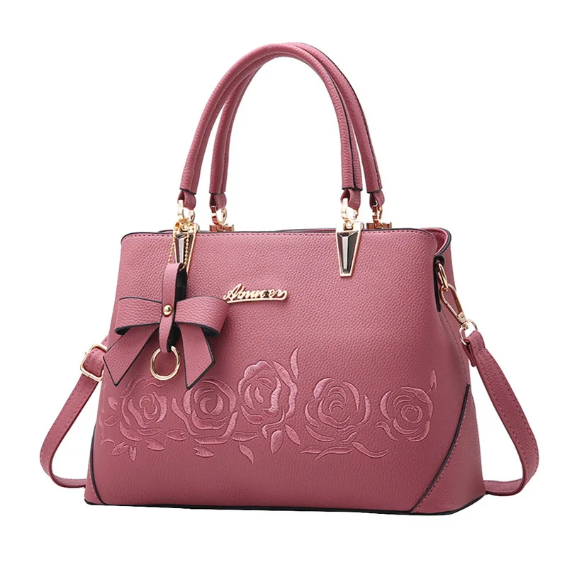 1 PCS Women Handbag PU Leather Rose Embroidery Tote Bag 2019 New Fashion Crossbody Bag Bowlet Pendant Shoulder Bag
1 PCS Women Handbag PU Leather Rose Embroidery Tote Bag 2019 New Fashion Crossbody Bag Bowlet Pendant Shoulder Bag