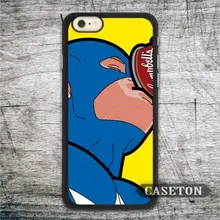 Captain America Drinks Funny Case For iPhone 7 6 6s Plus 5 5s SE 5c 4 4s and For iPod 5 Pop Art Phone Cover Free Shipping