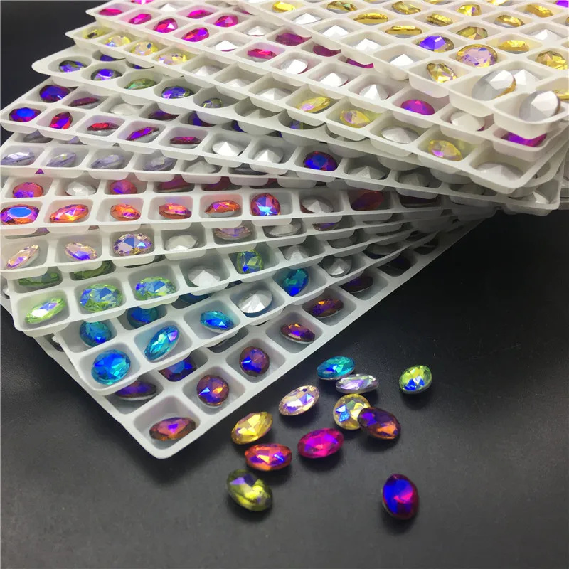TopStone AB Colors Crystals 6x8mm Oval Rhinestone Pointed back Glass Crystal DIY Garment Stones 3D Nail art Gems
TopStone AB Colors Crystals 6x8mm Oval Rhinestone Pointed back Glass Crystal DIY Garment Stones 3D Nail art Gems