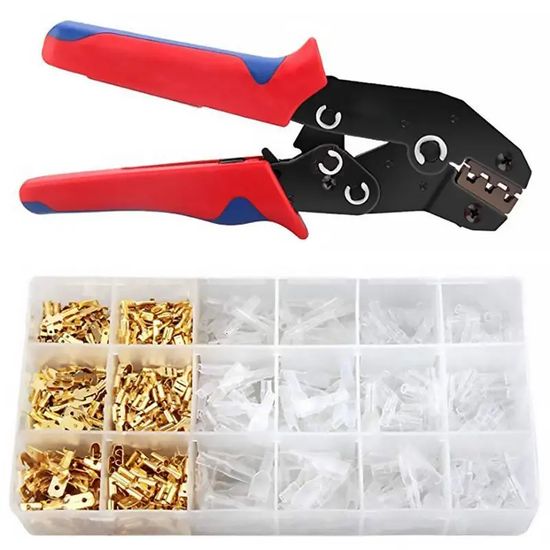 Sn48b Car Crimping Tool Set Repair Terminal Ratchet Crimping Pliers 300 Ferrule Terminal Connectors Transparent Cable Sleeves
Sn48b Car Crimping Tool Set Repair Terminal Ratchet Crimping Pliers 300 Ferrule Terminal Connectors Transparent Cable Sleeves