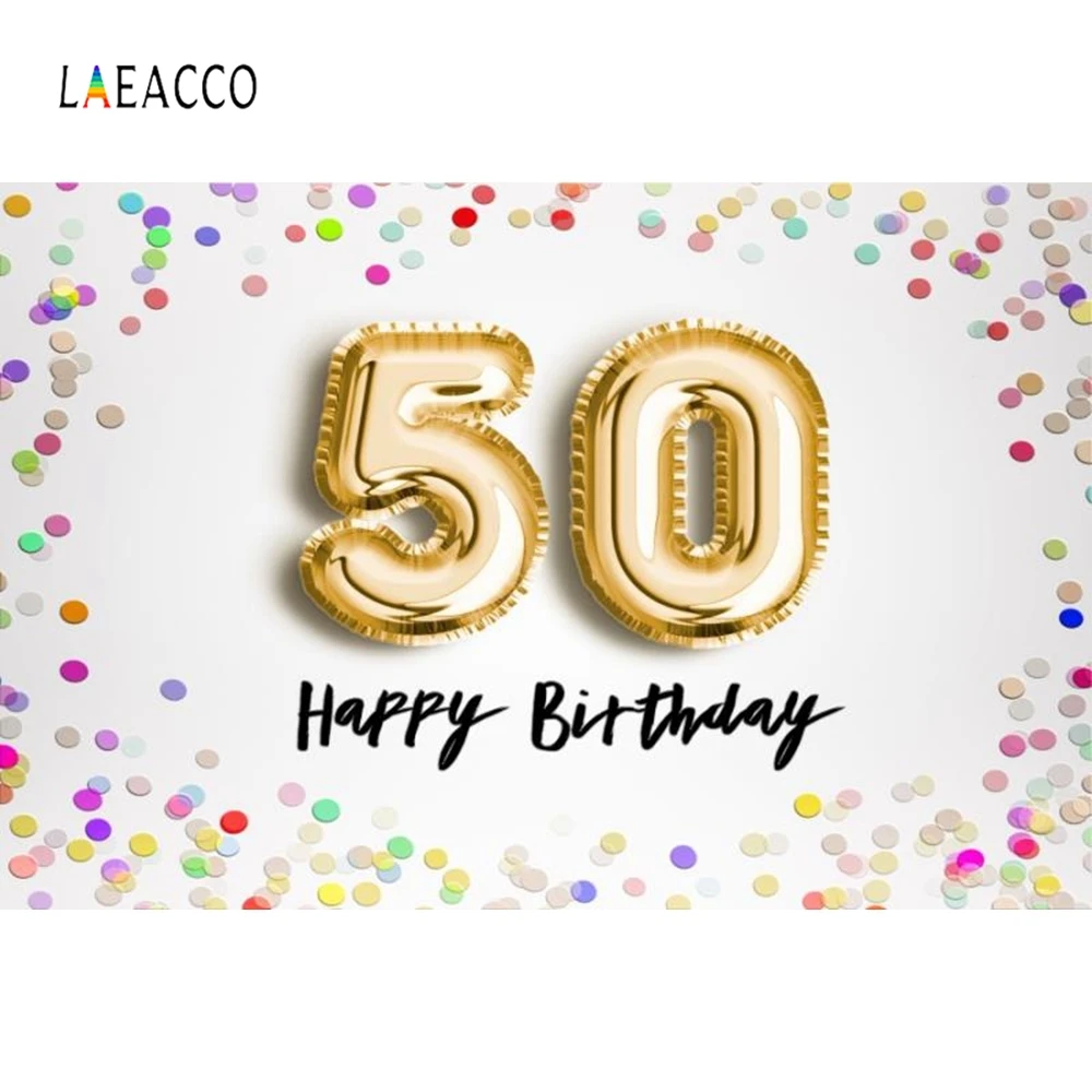 Laeacco Golden Balloon Colorful Dots 50th Birthday Photography Backgrounds Customized Photographic Backdrops for Photo Studio
Laeacco Golden Balloon Colorful Dots 50th Birthday Photography Backgrounds Customized Photographic Backdrops for Photo Studio