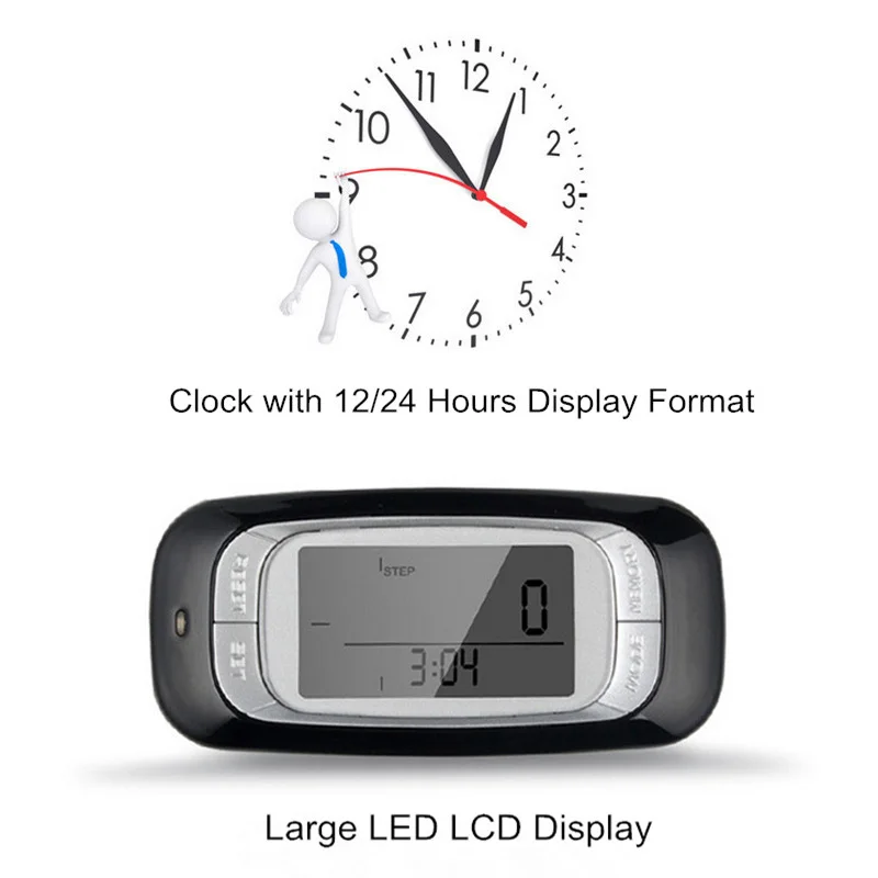 Pedometer 3D LCD Display Sensor Running Multifunction Digital With 7 Day Memory Steps QJ888
Pedometer 3D LCD Display Sensor Running Multifunction Digital With 7 Day Memory Steps QJ888