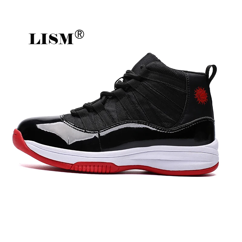 

2019 Newest Men Basketball Shoes Air Sole Outdoor Sneakers High Top Sport Athletic Hot Black Gray Mans Zapatillas Baloncesto