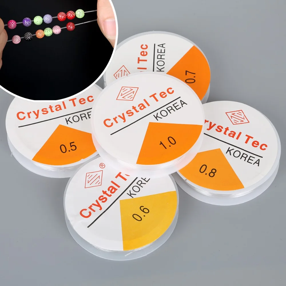 0.5-1.0mm 5-15Meters/Roll Length Transparent Clear Crystal Elastic Beading Cord String Thread for DIY Necklace Bracelet
0.5-1.0mm 5-15Meters/Roll Length Transparent Clear Crystal Elastic Beading Cord String Thread for DIY Necklace Bracelet