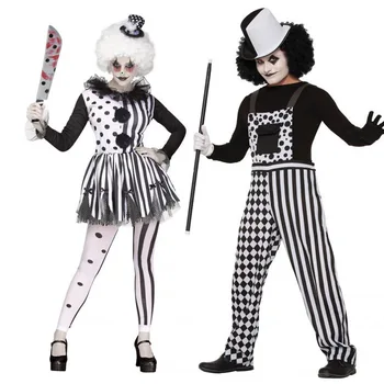 2020 New Adult Clown Uniform Streak Costume Halloween Carnival Cosplay Clothing Women Performance Fancy Dress Party Clothes
2020 New Adult Clown Uniform Streak Costume Halloween Carnival Cosplay Clothing Women Performance Fancy Dress Party Clothes