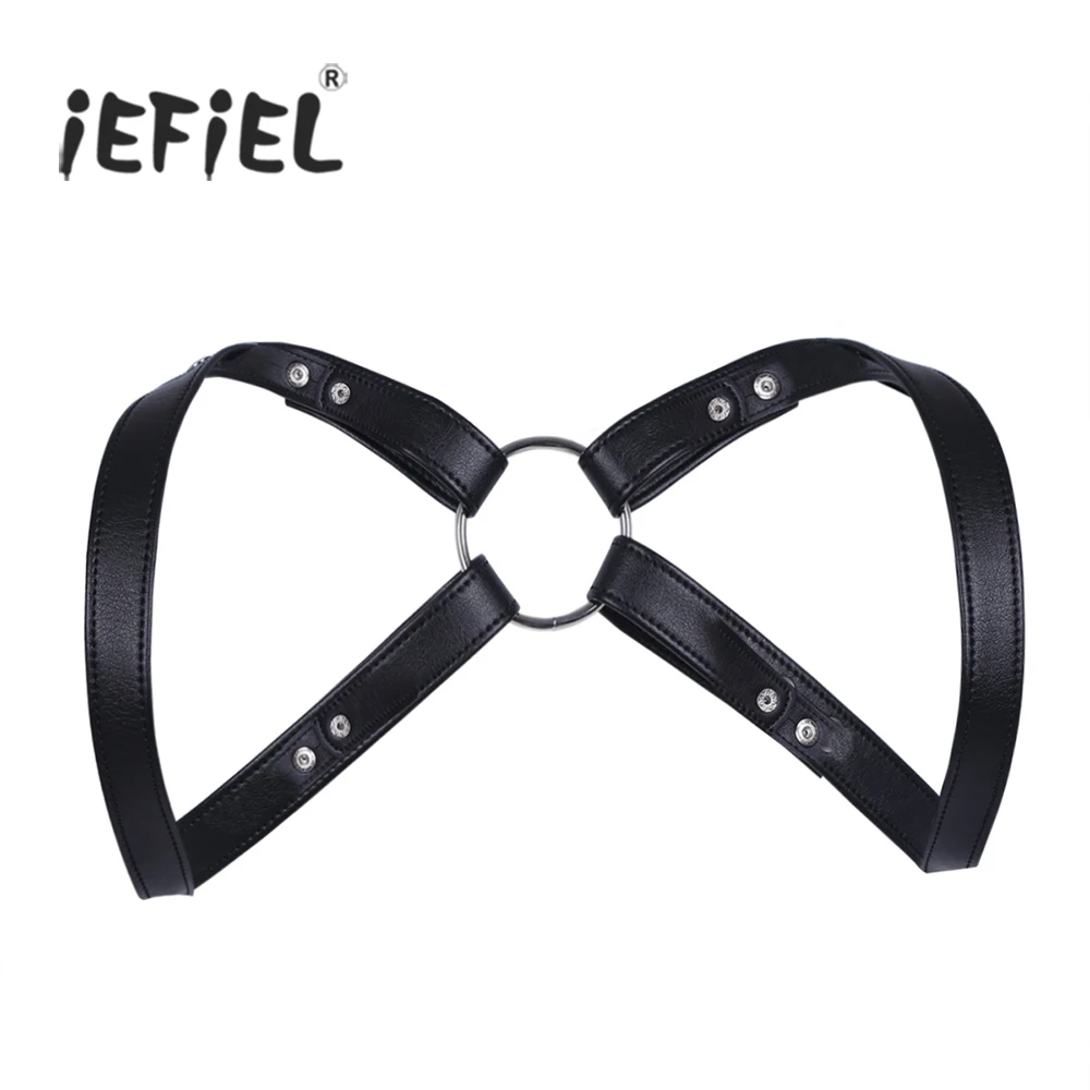 iEFiEL Hot Fashion Sexy Men Body Lingerie Faux Leather Adjustable Body Chest Harness Bondage Gay Costume with Press Buttons
iEFiEL Hot Fashion Sexy Men Body Lingerie Faux Leather Adjustable Body Chest Harness Bondage Gay Costume with Press Buttons
