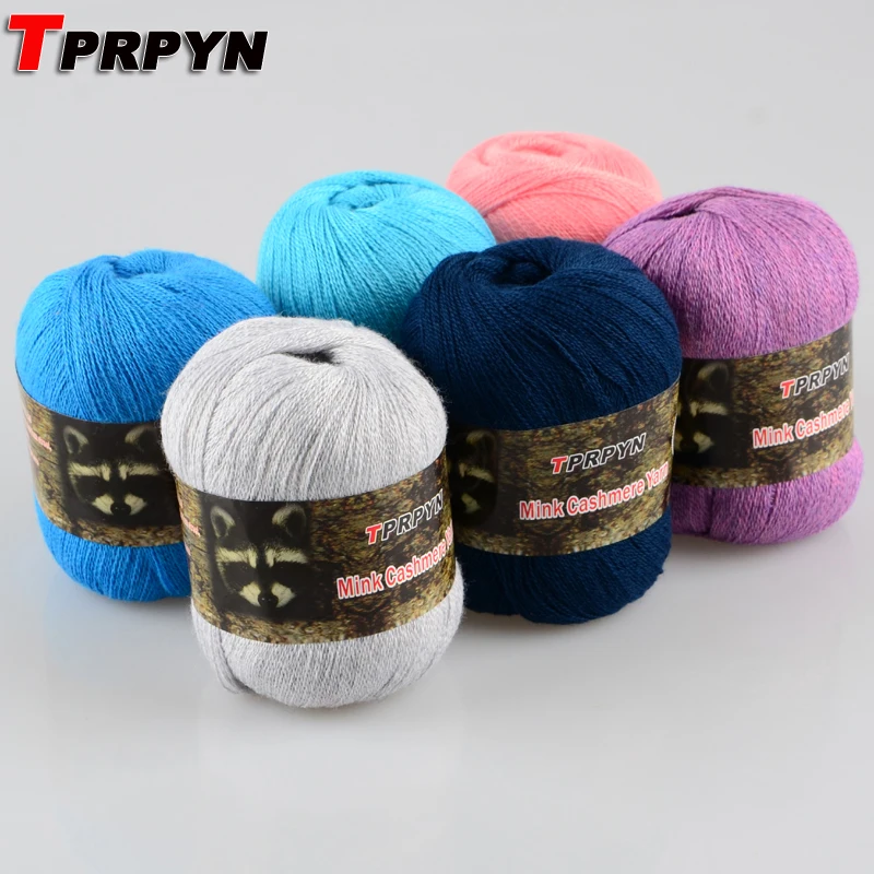 TPRPYN 10 шт = 500 г норковый кашемир 98% пашм 2% пряжа для вязания норковая Детская шерсть