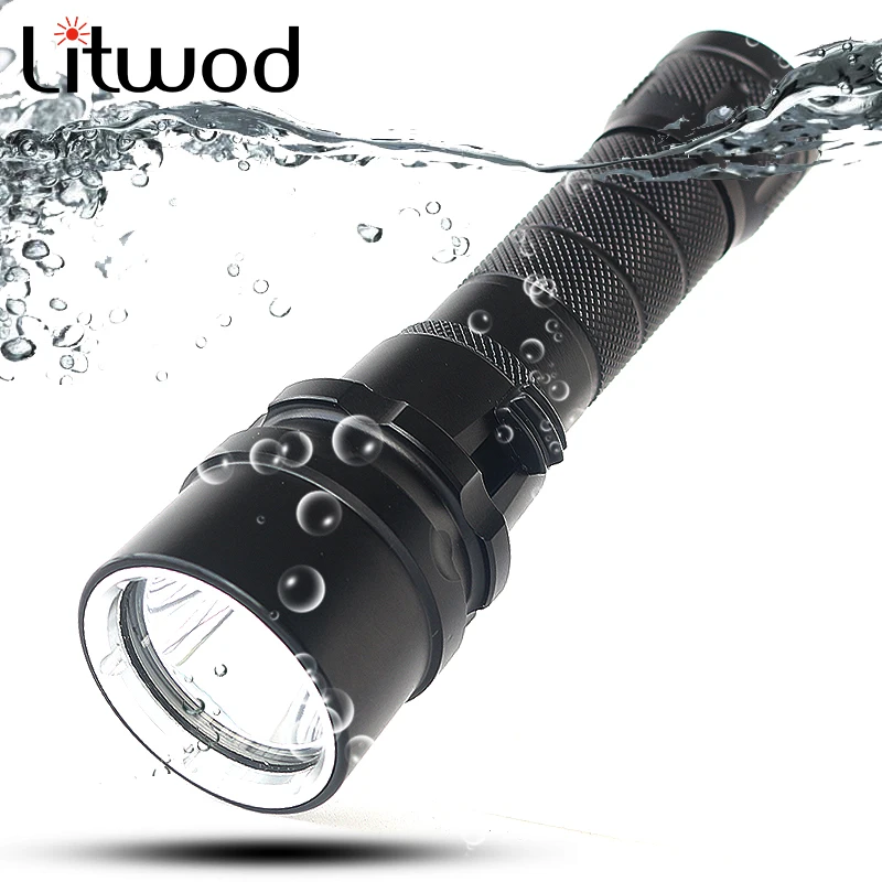 

Litwod Z20D52 LED Diving Flashlight Torch 8000Lm XM-L2 U3 Waterproof Dive Underwater 120 Meter Lamp Light Lanterna 18650 battery