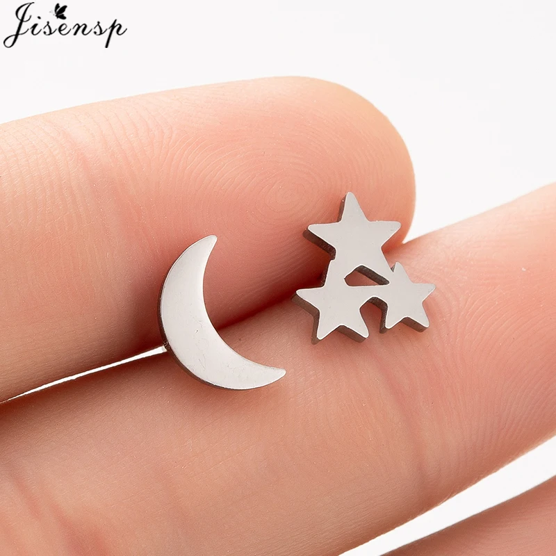 Jisensp Lovely Design Simple Fashion Moon Stars Earrings for Women Girls Gifts Simple Elegant Dainty Ear Studs Jewelry bijoux
Jisensp Lovely Design Simple Fashion Moon Stars Earrings for Women Girls Gifts Simple Elegant Dainty Ear Studs Jewelry bijoux