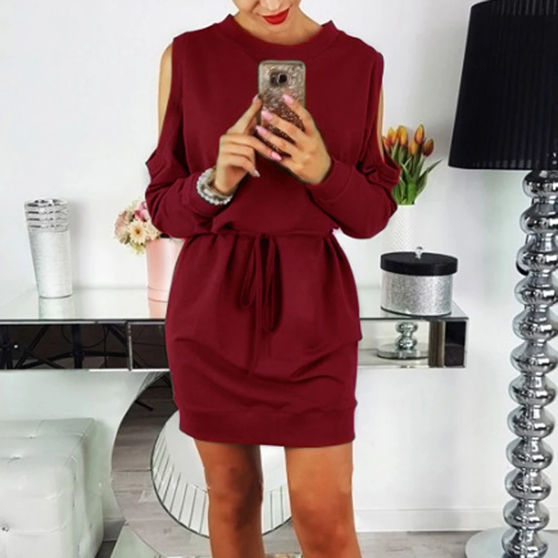 AvoDovA Women Off Shoulder Dresses New Female Long Sleeve Straight Dress Hot Sale O Neck Casual Clothes
AvoDovA Women Off Shoulder Dresses New Female Long Sleeve Straight Dress Hot Sale O Neck Casual Clothes