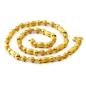 Vietnam Alluvial Gold Imitation Gold Necklace Brass Solid Matt Cylindrical Necklace Jewelry Wholesale
Vietnam Alluvial Gold Imitation Gold Necklace Brass Solid Matt Cylindrical Necklace Jewelry Wholesale