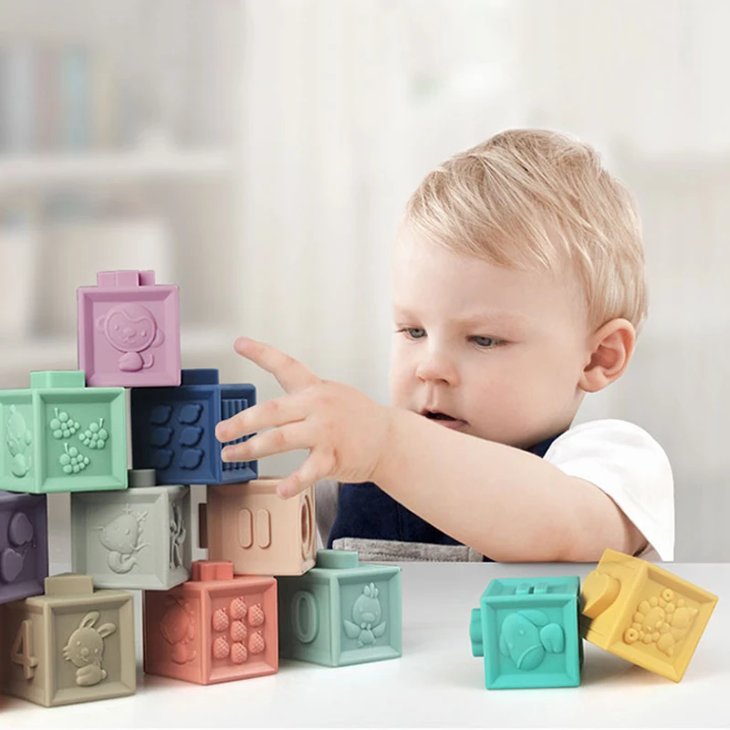 Baby Grasp Toy Soft Rubber Teathers Building Blocks for Kids Sensory Educational Toys Babies 24 Months Bath Ball for Newborn
Baby Grasp Toy Soft Rubber Teathers Building Blocks for Kids Sensory Educational Toys Babies 24 Months Bath Ball for Newborn