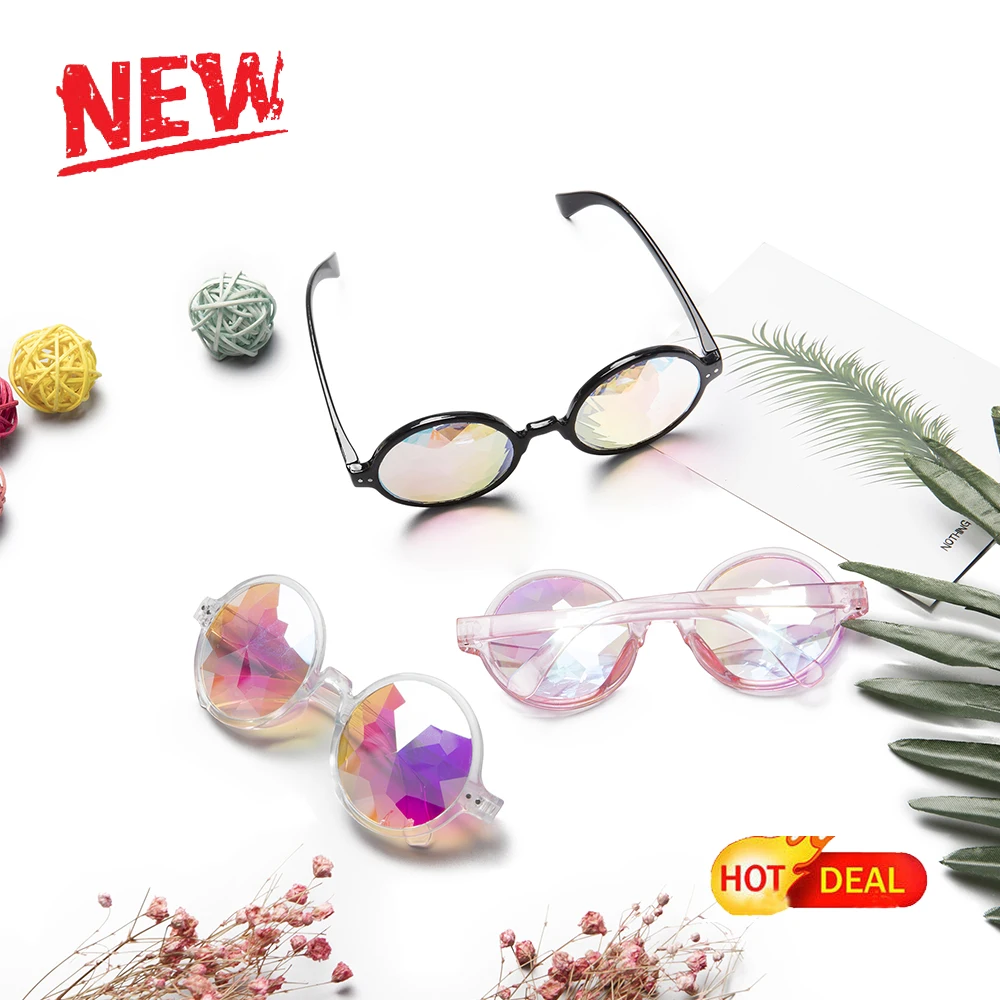 FLORATA New Sunglasses Retro Round Kaleidoscope Sunglasses Men Women Designer Kaleidoscope Glasses Cosplay goggles
FLORATA New Sunglasses Retro Round Kaleidoscope Sunglasses Men Women Designer Kaleidoscope Glasses Cosplay goggles