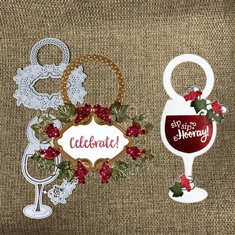 New Design Craft Metal Cutting Die 2 kinds of Wine glass bottle label Scrapbooking Album Paper DIY Card Craft Embossing Die Cuts
New Design Craft Metal Cutting Die 2 kinds of Wine glass bottle label Scrapbooking Album Paper DIY Card Craft Embossing Die Cuts