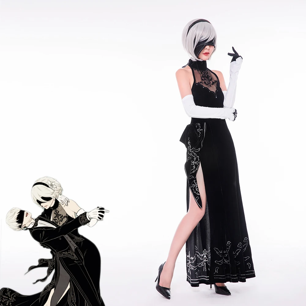 Anime NieR: Automata YoRHa No. 2 Type B 2B Black full dress formal dress Cosplay Costume Free Shipping A
Anime NieR: Automata YoRHa No. 2 Type B 2B Black full dress formal dress Cosplay Costume Free Shipping A