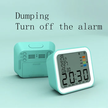 LCD electronic desktop alarm clock with thermometer Desktop digital calendar clock children's mini snooze alarm clock
LCD electronic desktop alarm clock with thermometer Desktop digital calendar clock children's mini snooze alarm clock