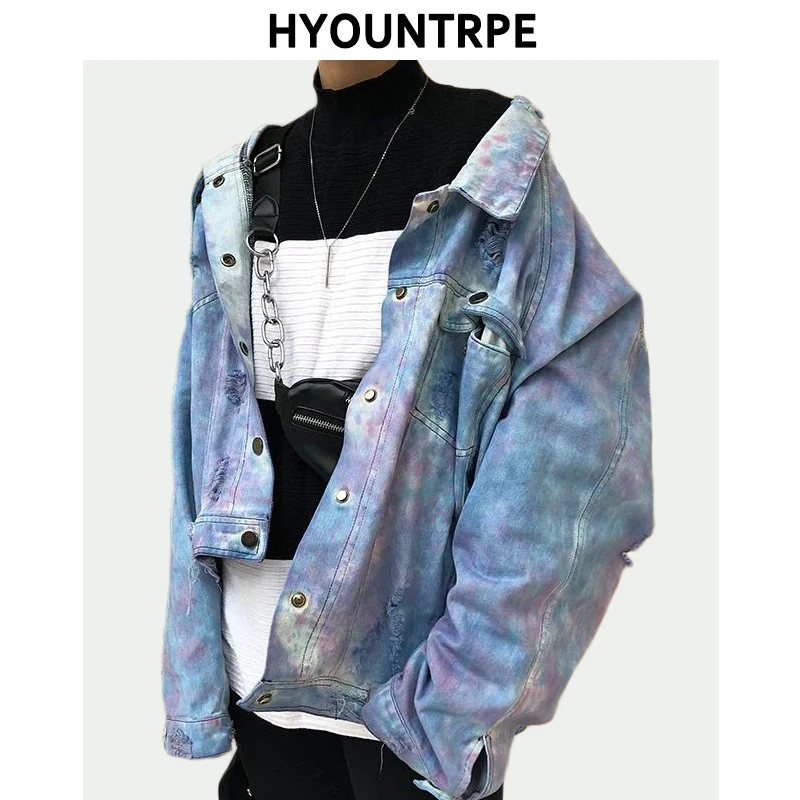 High Street Destroyed Washed Jean Jackets Coat Men Casual Single Breasted Denim Streetwear New Fashion Hip Hop Outerwear Jacket
High Street Destroyed Washed Jean Jackets Coat Men Casual Single Breasted Denim Streetwear New Fashion Hip Hop Outerwear Jacket