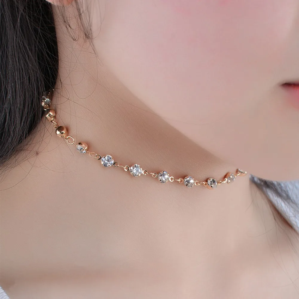 Ingemark Golden Color Simple Rhinestone Chain Choker Pendant Adjustable Fashion Necklace Jewelry for Charm Women
Ingemark Golden Color Simple Rhinestone Chain Choker Pendant Adjustable Fashion Necklace Jewelry for Charm Women