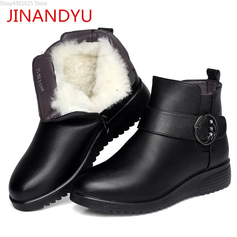 Winter Shoes Women Ankle Boots Warm Wool Snow Boots Genuine Leather Boots Women Ladies Shoes Woman Botas Mujer Zapatos De Mujer
Winter Shoes Women Ankle Boots Warm Wool Snow Boots Genuine Leather Boots Women Ladies Shoes Woman Botas Mujer Zapatos De Mujer