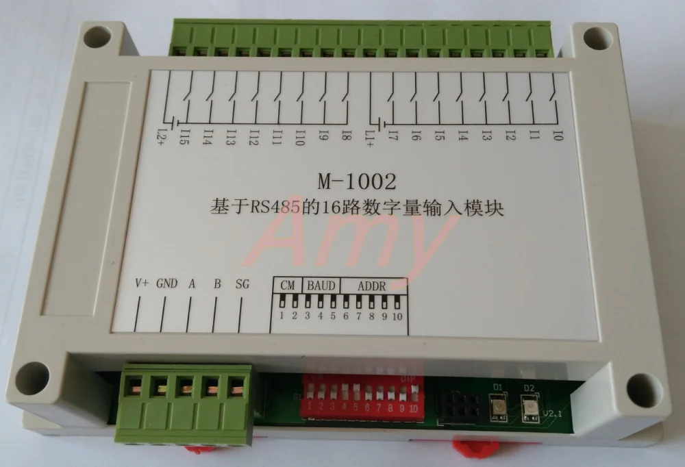 M-1002: 16 way digital input module based on RS485 (NPN leakage type)
M-1002: 16 way digital input module based on RS485 (NPN leakage type)