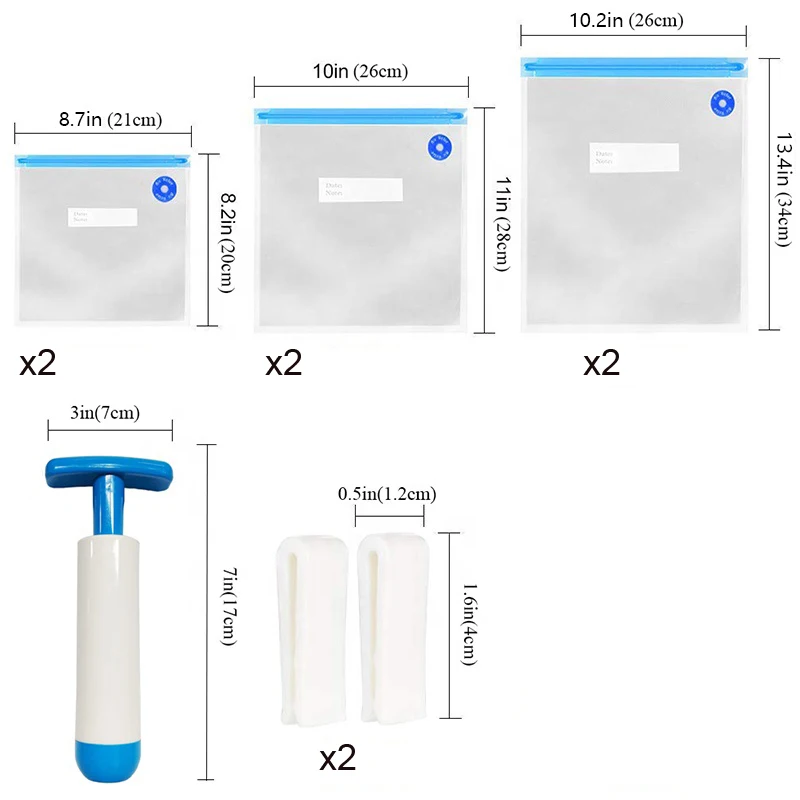 Vacuum Food Sealer Bags BPA free Sous Vide Bags Reusable Food Storage Freezer and Water Cooking Bags with Air Pump
Vacuum Food Sealer Bags BPA free Sous Vide Bags Reusable Food Storage Freezer and Water Cooking Bags with Air Pump