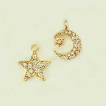 30 PCS 14*16mm 12*17mm Fashion Metal Alloy Stars Moon Crystal Rhinestone Pendant Charm DIY Jewelry Accessories
30 PCS 14*16mm 12*17mm Fashion Metal Alloy Stars Moon Crystal Rhinestone Pendant Charm DIY Jewelry Accessories