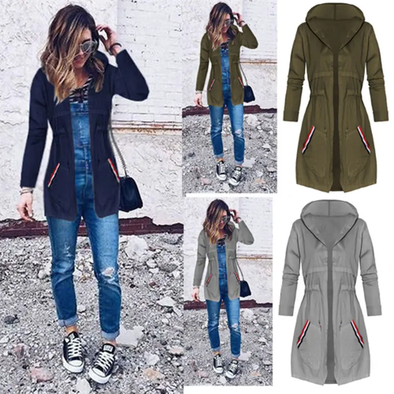 Coat new autumn women's long section Coats dark blue Slim striped pockets windbreakers winter female casual warm moisture jacket
Coat new autumn women's long section Coats dark blue Slim striped pockets windbreakers winter female casual warm moisture jacket
