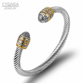 FYSARA 15 Design Twisted Cable Wire Bangle Cuff Bracelets Classic Brand Jewelry for Women Men Wire Black Bracelets Designer Gift
FYSARA 15 Design Twisted Cable Wire Bangle Cuff Bracelets Classic Brand Jewelry for Women Men Wire Black Bracelets Designer Gift