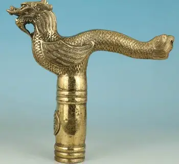 WBY817 Chinese Old Brass Collectable Handwork carved Dragon Statue Walking Stick Head
WBY817 Chinese Old Brass Collectable Handwork carved Dragon Statue Walking Stick Head