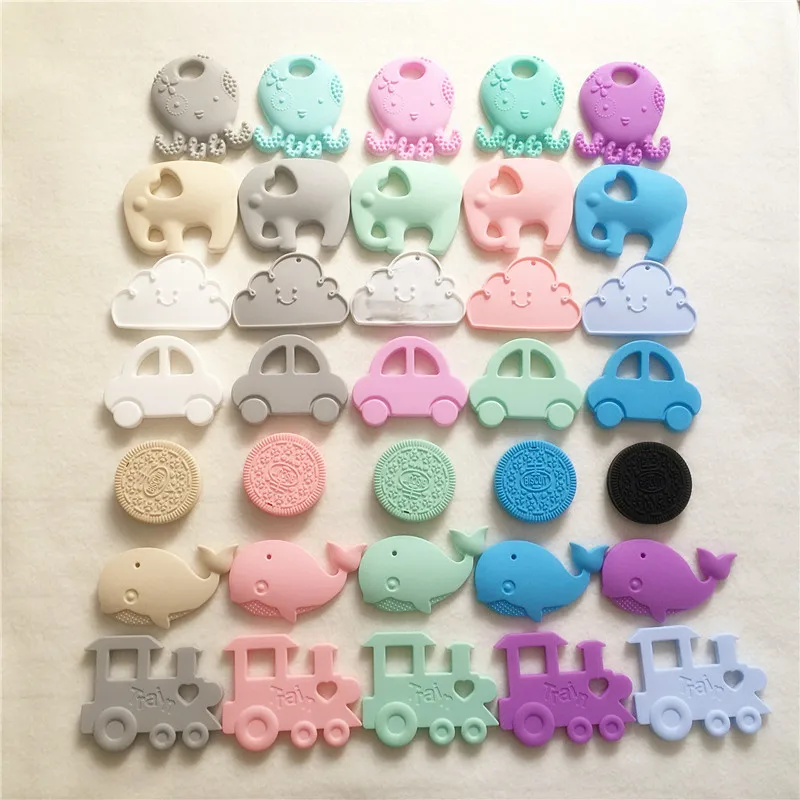 Chenkai 5PCS BPA Free Silicone Teether Baby Pacifier Dummy Teething Chewable Pendant Nursing Necklace Jewelry Accessories
Chenkai 5PCS BPA Free Silicone Teether Baby Pacifier Dummy Teething Chewable Pendant Nursing Necklace Jewelry Accessories