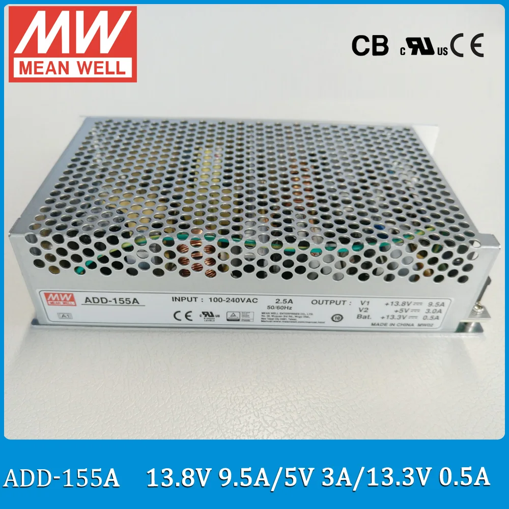 Original Meanwell ADD-155A 13.8V 9.5A +5V 3A 155W Dual output Security Power Supply with Battery charger(UPS function)
Original Meanwell ADD-155A 13.8V 9.5A +5V 3A 155W Dual output Security Power Supply with Battery charger(UPS function)