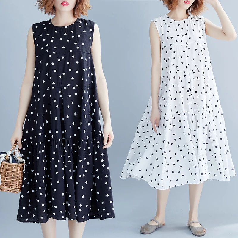 2019 New Casual Large Size Short Sleeve Women's Summer Dress Girl Polka Dot Print Female Vestiods N720
2019 New Casual Large Size Short Sleeve Women's Summer Dress Girl Polka Dot Print Female Vestiods N720